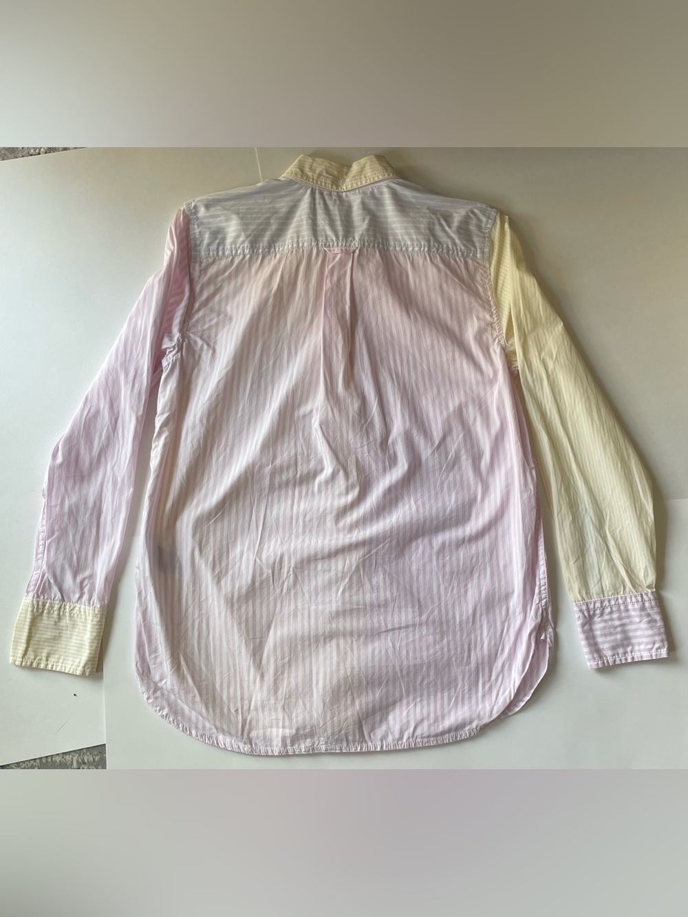 J. Crew Pastel Multi-Panel Stripe Button-Up Shirt - Picture 4 of 10